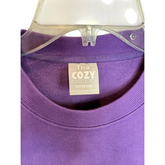 TNA Cozy Fleece Boyfriend Crewneck Sweatshirt - Size M - Picture 6 of 6